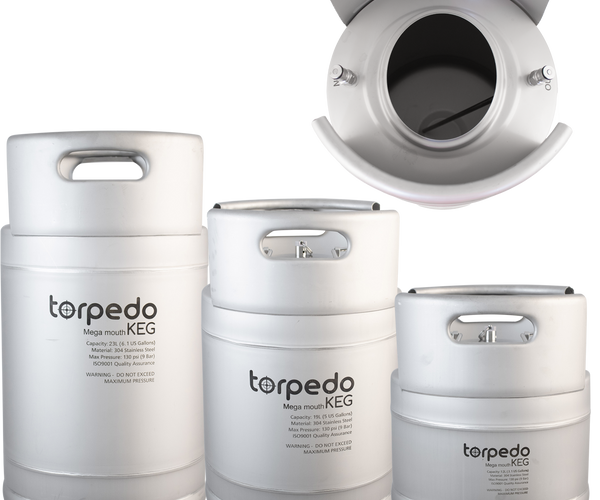Megamouth Torpedo Keg | Ball Lock Keg | Stainless Steel Corny Keg