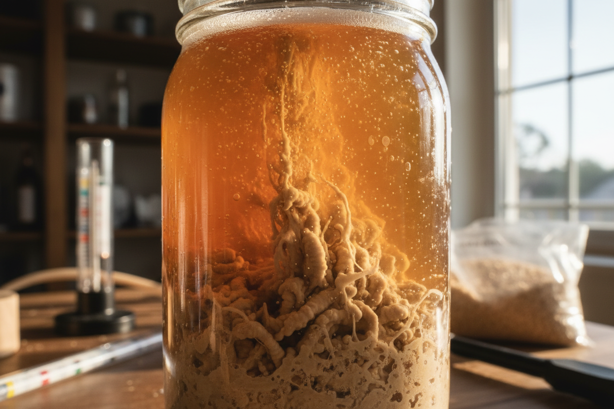 Cultured Dregs, Challenging Infections, and Home-Kilning Malt