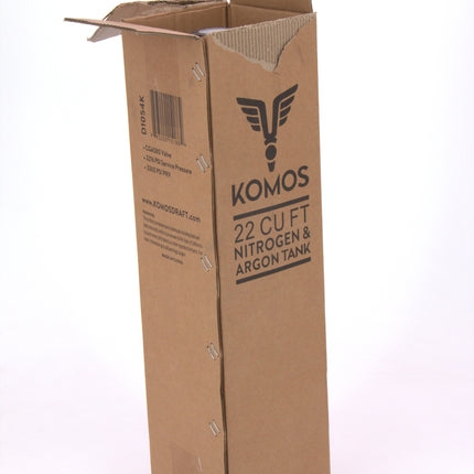 KOMOS® 22 ft³ Nitrogen Tank | Argon Tank | Beer Gas Tank | Premium Aluminum | New | CGA580 Valve | US DOT Approved - Items