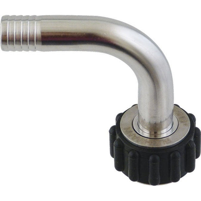 Blichmann Stainless QuickConnector - 1/2in. 90 Deg Elbow Barb