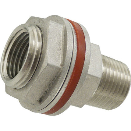 S/S Bulkhead 1/2" FPT x 1/2" MPT
