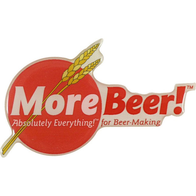 MoreBeer! Domed Label Sticker 