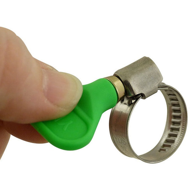 S/S Hose Clamp w/ Thumb Screw - Green - 3/4 inch