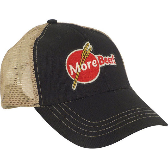 MoreBeer! Trucker Hat - Black and Tan