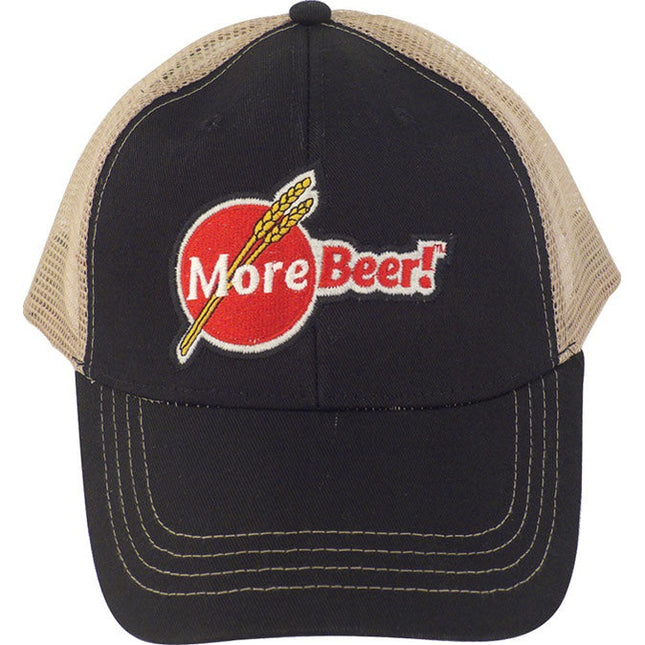 MoreBeer! Trucker Hat - Black and Tan