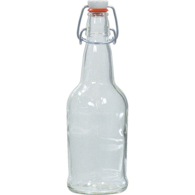 EZ Cap Bottles - 16 oz Clear Swing Top (Qty 12)