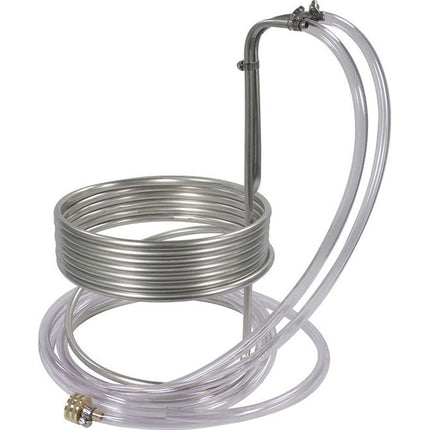 Wort Chiller - Stainless (25' x 3/8 in. With Tubing)