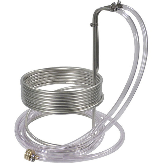 Wort Chiller - Stainless (25' x 3/8 in. With Tubing)