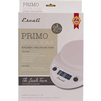 Primo Digital Scale - 11 lb Capacity - Chrome/White