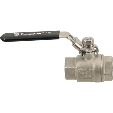 BrewBuilt Ball Valve - 1/2 in. Stainless Locking Full Port