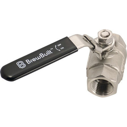 BrewBuilt Ball Valve - 1/2 in. Stainless Locking Full Port