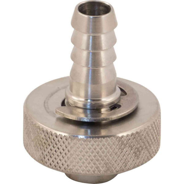 Ss Infussion Mash Tun Hose Barb - 3/8 in. to Knurled 1/2 in. FPT