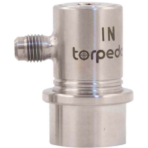 Torpedo Keg Ball Lock Quick Disconnect (QD) | Gas In | Stainless Steel | Flared