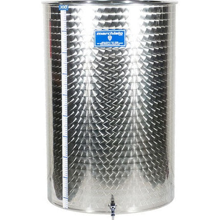 Marchisio Variable Volume Tank | Flat Bottom | Stainless Steel | Marbled Finish | 300L - Return