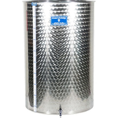 Marchisio Variable Volume Tank | Flat Bottom | Stainless Steel | Marbled Finish | 300L - Return