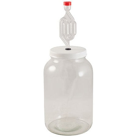 1 Gallon Glass Jar Fermenter Kit - S-Shaped Airlock