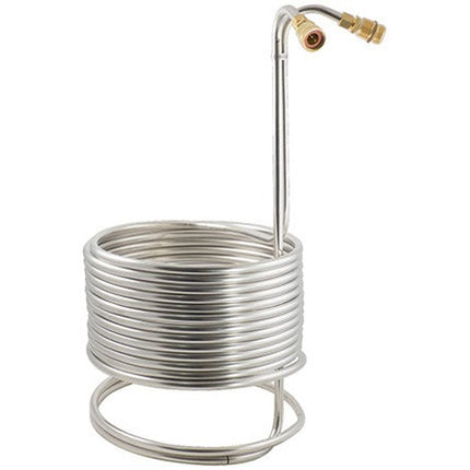 Wort Chiller - Stainless (50' x 1/2 in. with Brass Fittings)
