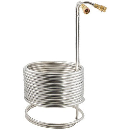 Wort Chiller - Stainless (50' x 1/2 in. with Brass Fittings)