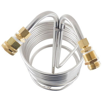 Stainless Steel Wort Chiller with Brass Fittings - 50 ft x 1/2 in - Scratch & Dent