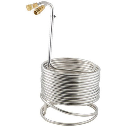 Wort Chiller - Stainless (50' x 1/2 in. with Brass Fittings)