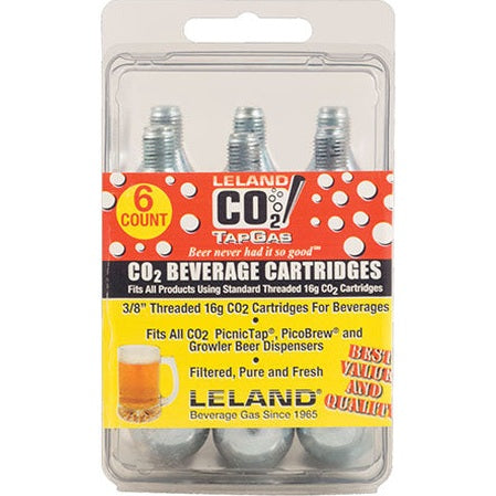16g Threaded CO2 Cartridge | Pack of 6