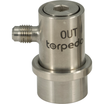Torpedo Ball Lock Quick Disconnect (QD) Beverage Out - Flared Stainless