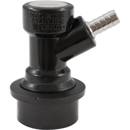 Ball Lock Quick Disconnect (QD) Bev Out (BLACK) - Barb