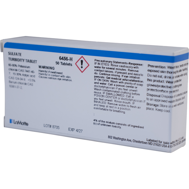 LaMotte Water Test Reagent - Sulfate Turb Tablets