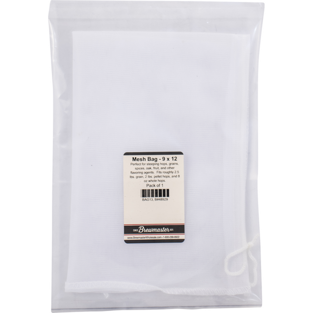 Bag - 9 in. x 12 in. Fine Mesh (Hop Bag) - Packaged