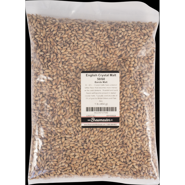 Malt - British Crystal 50/60L- Per Lb (Showroom Only)