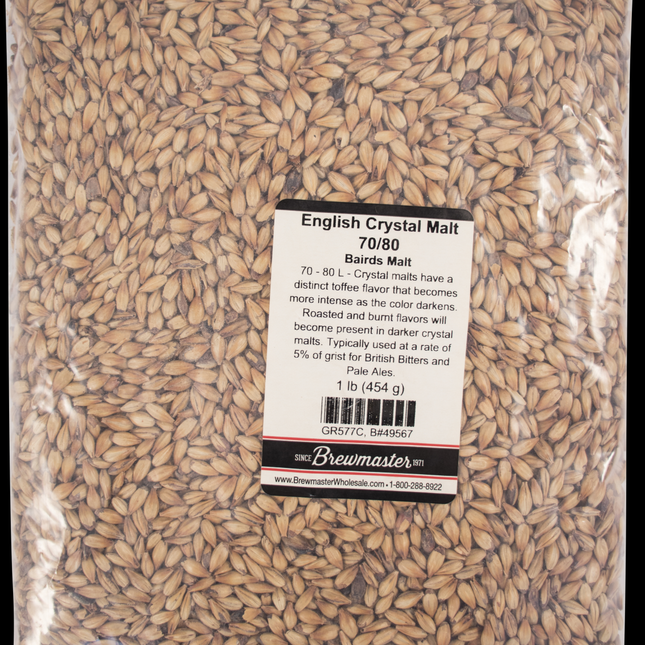 Malt - British Crystal 70/80L - Per Lb (Showroom Only)