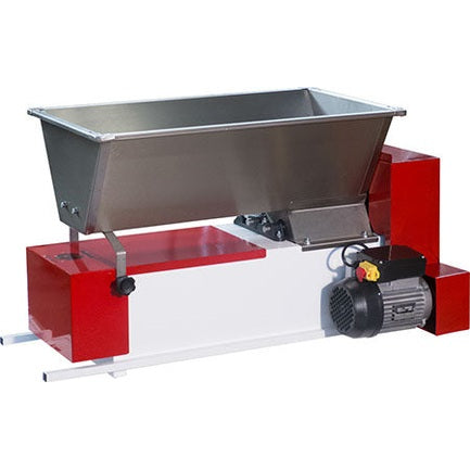 EnoItalia Motorized Crusher Destemmer |  Stainless Steel Hopper | Adjustable Rubber Rollers | 110V