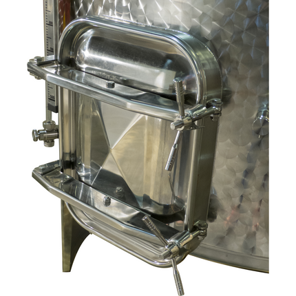 2200 l (581 gal) Speidel Variable Volume Max Jacketed Dish Bottom Tank with Oversized Manway, Extended Legs - PLACEHOLDER