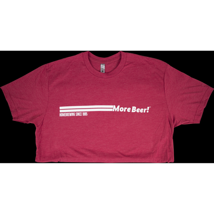 MoreBeer! Horizontal Logo Red Shirt - PLACEHOLDER