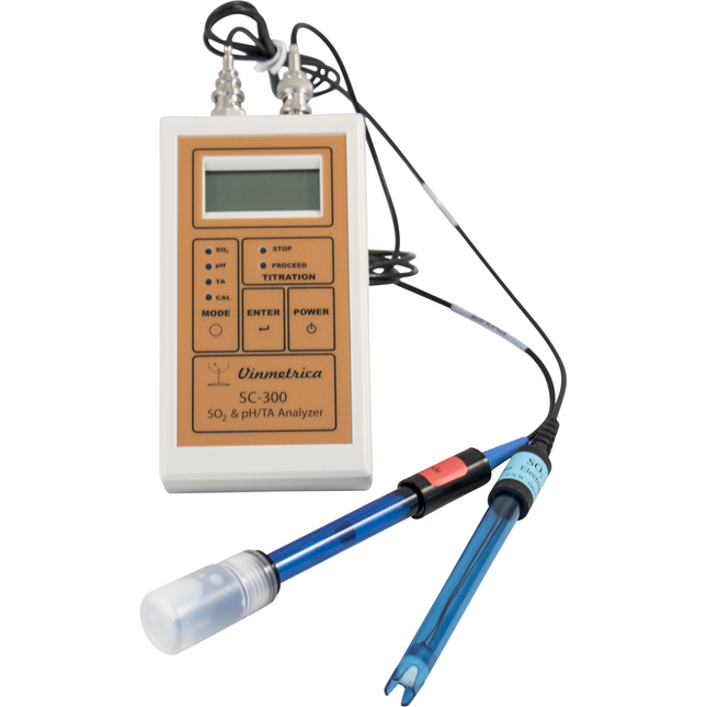 Vinmetrica SC-300 | Complete Wine Testing Kit | Sulfite (SO2), pH & Titratable Acidity (TA) Analyzer Kit - Open Box