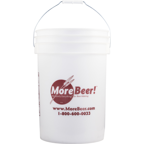 MoreBeer!® 6 Gallon Bucket | Food Grade Plastic Fermenter | Volume Markers