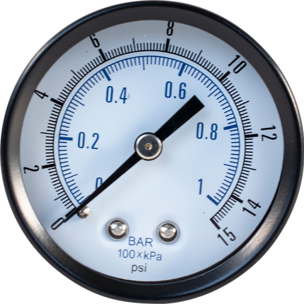 Gauge - Low Pressure Back Mount (1-15lb)
