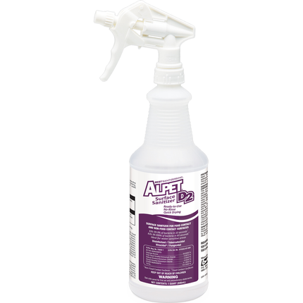Alpet D2 Surface Sanitizer - Quart Spray Bottle