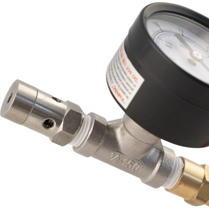 Pin Lock Quick Disconnect (QD) Adjustable Pressure Relief Valve W/Pressure Gauge