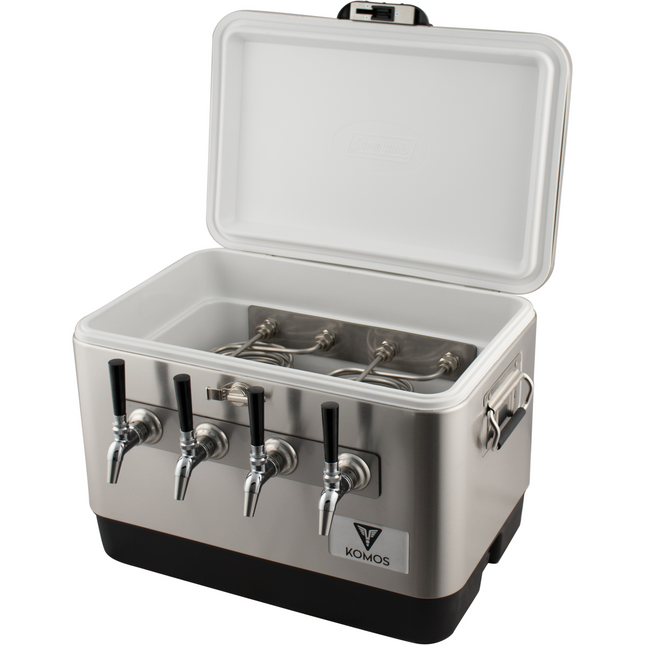 KOMOS Stainless 4 Tap Jockey Box - Rear Entry