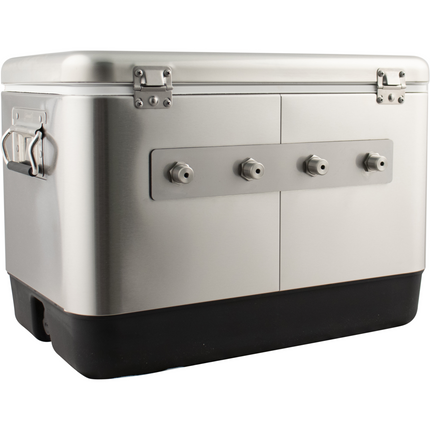 KOMOS Stainless 4 Tap Jockey Box - Rear Entry