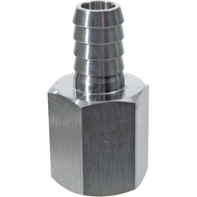Stainless - 1/2 in FPT x 1/2 in Barb