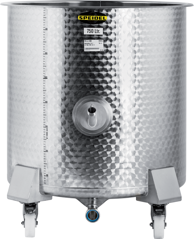 Speidel 1000L RO-Z Dish Bottom Open Top Mixing Tank w/ Casters