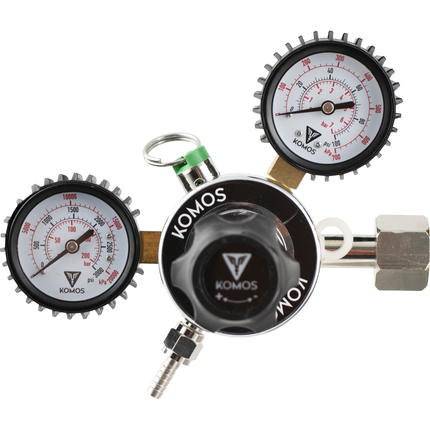 KOMOS Premium Dual Gauge CO2 Regulator