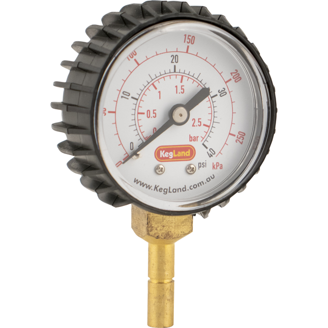 Push In Pressure Gauge - 8mm 5/16 in (0-40 psi)