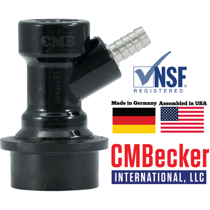 Ball Lock Quick Disconnect (QD) Bev Out (BLACK) - CM Becker - Barb