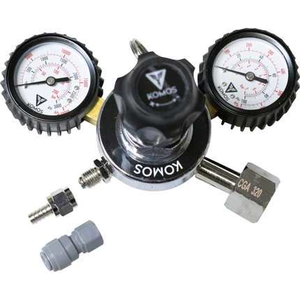 KOMOS Premium Dual Gauge CO2 Regulator