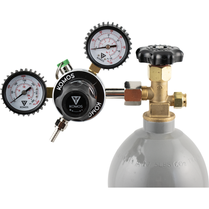 KOMOS Premium Dual Gauge CO2 Regulator