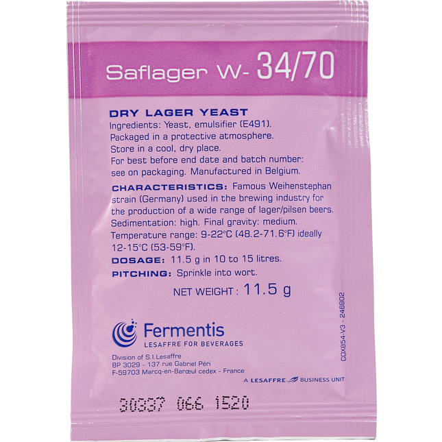 Fermentis Dry Yeast - Saflager W-34/70 - PLACEHOLDER