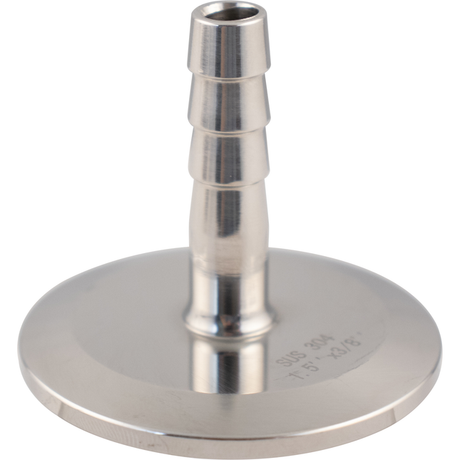 Stainless - 1.5 in. T.C. x 3/8 in Barb